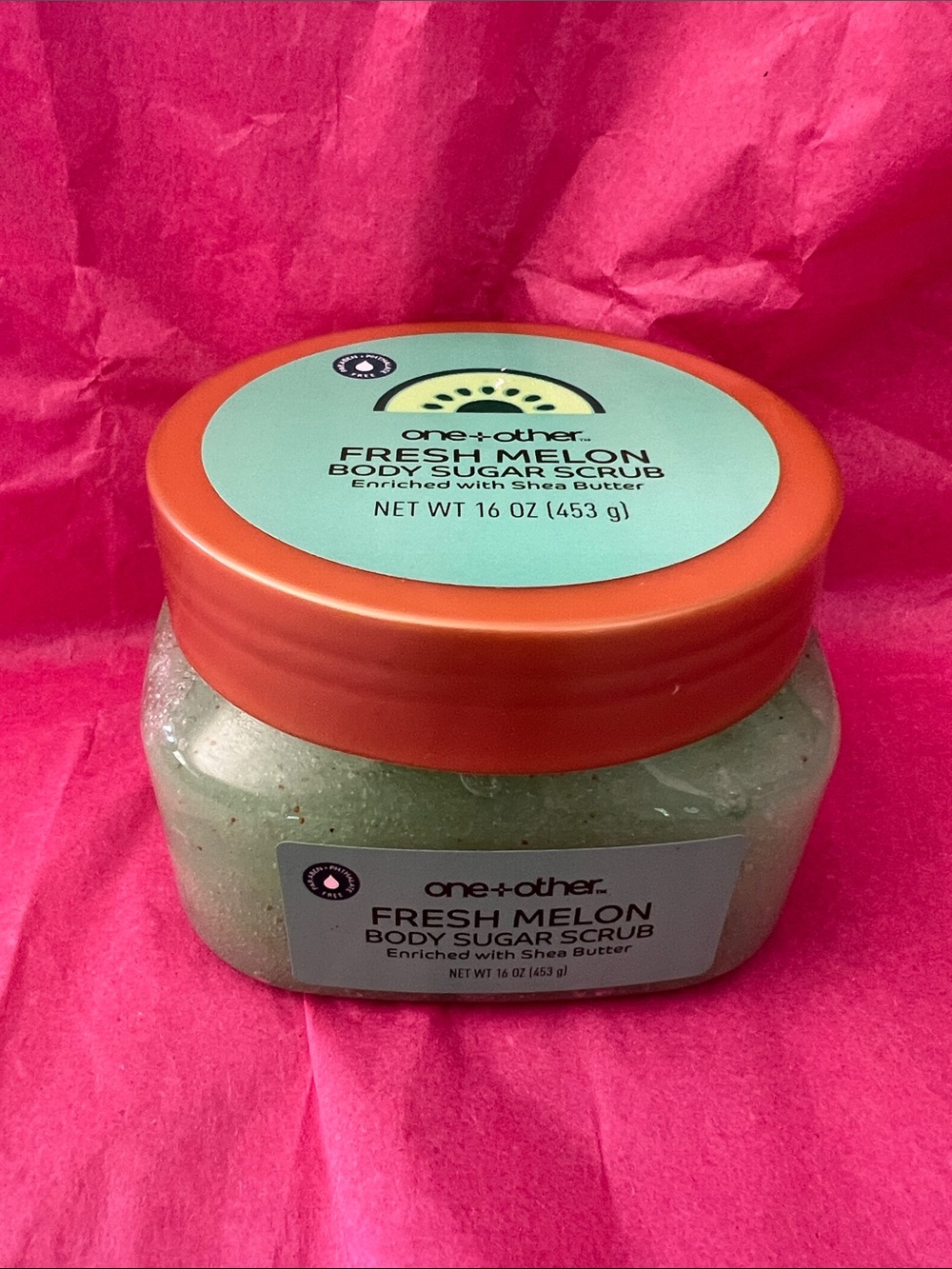 one+other Fresh Melon Body Sugar Scrub - Green & Orange